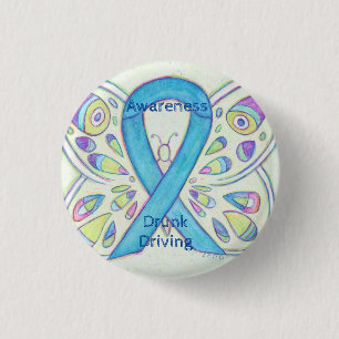 Drunk Driving Butterfly Awareness Ribbon Pin