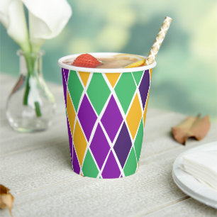 Drunk Harlequin Paper Cups