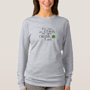 Drunk Humour-Green Shamrock T-Shirt