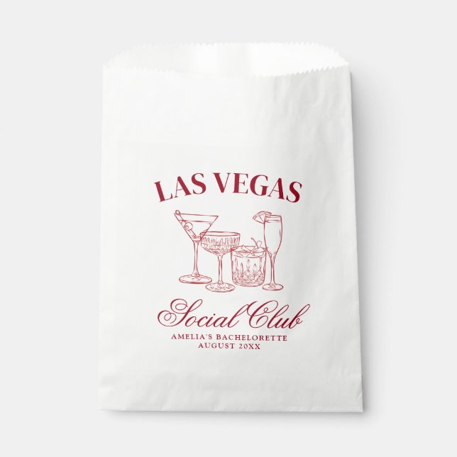 Drunk In Love Cocktails Bachelorette Social Club Favour Bags (Front)