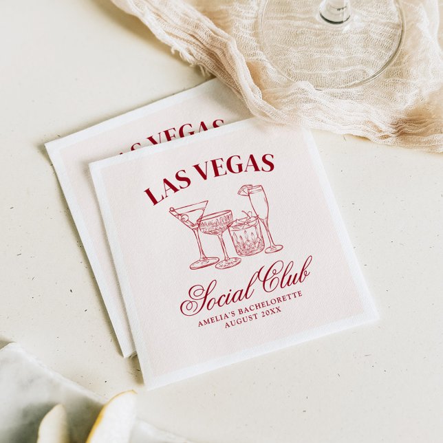 Drunk In Love Cocktails Bachelorette Social Club Napkin (Creator Uploaded)