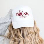 Drunk In Love Cocktails Bachelorette Weekend Trucker Hat<br><div class="desc">This design features trendy bold text with hand drawn cocktails and a love theme.</div>