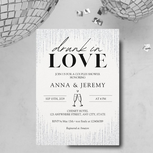 Drunk in Love Couples Wedding Shower Invitation (Creator Uploaded)