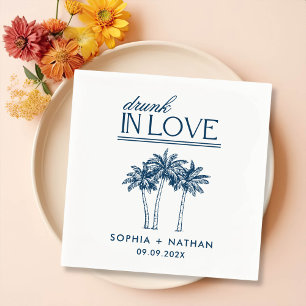 Drunk In Love Personalised Beach Wedding Napkin