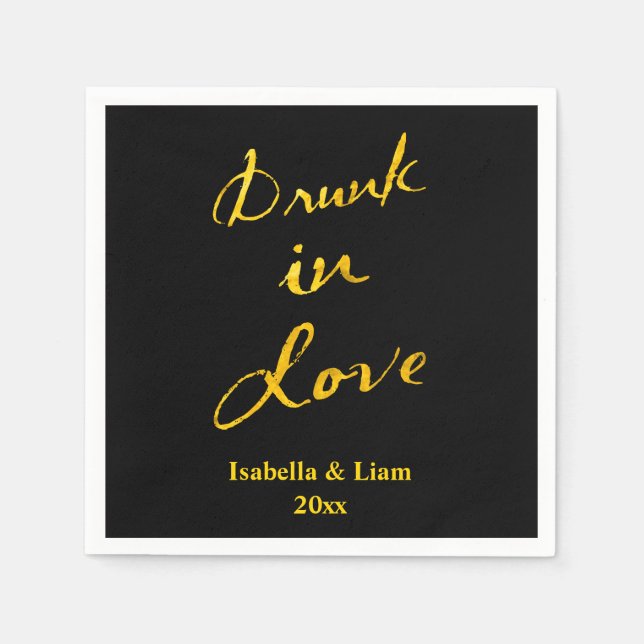 Drunk in Love Personalised Napkins (Front)
