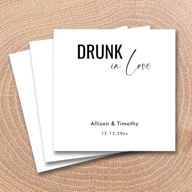 Drunk In Love Personalised Wedding Napkins ( Drunk In Love Personalized Wedding Napkins)