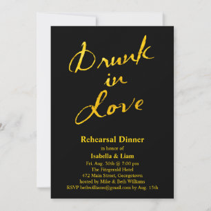 Drunk in Love Rehearsal Dinner Invitation
