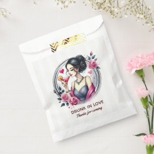 Drunk in Love Romantic Cocktail Bachelorette Favour Bags