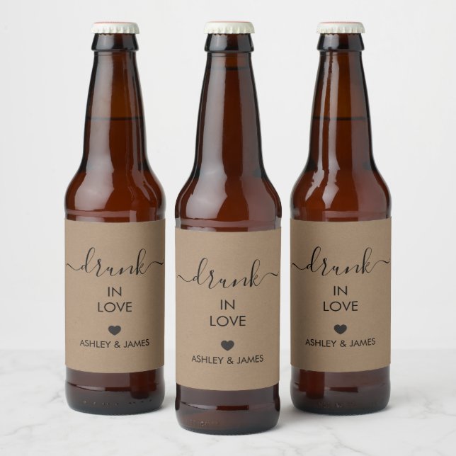 Drunk in Love, Wedding Liquor, Alcohol,  Beer Bottle Label (Bottles)