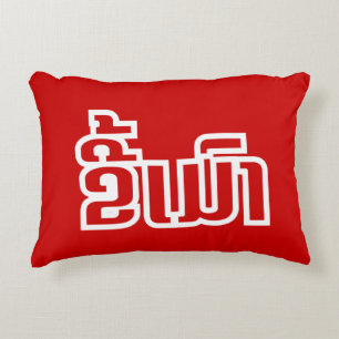 Drunk ★ Kee Mao in Lao / Laotian Language ★ Decorative Cushion
