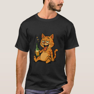 Drunk Party Cat T-Shirt