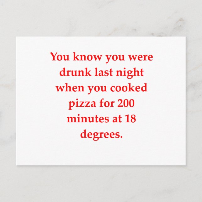 drunk pizza postcard (Front)