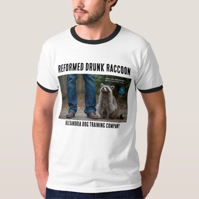 Drunk Raccoon  T-Shirt (Front)