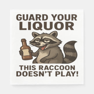 Drunk Racoon Napkin