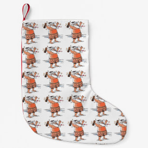 Drunk Santa Christmas stocking small