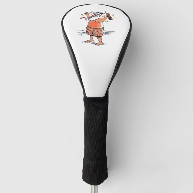 Drunk Santa golf club driver cover (Front)