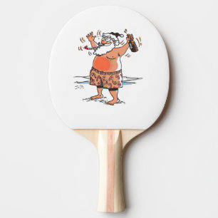 Drunk Santa ping pong paddle