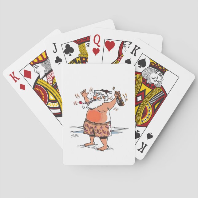 Drunk Santa Poker playing cards (Back)
