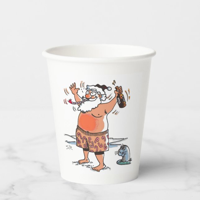 Drunk Santa w seal paper cups (Front)