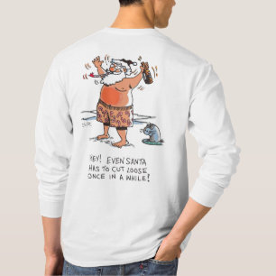 Drunk Santa white long sleeve shirt back
