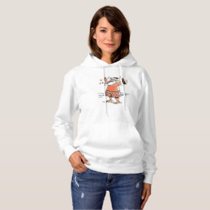 Drunk Santa women white hooded sweatshirt