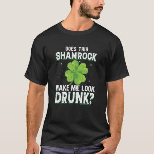 Drunk Shamrock St. Patricks Day Funny Mens Womens T-Shirt