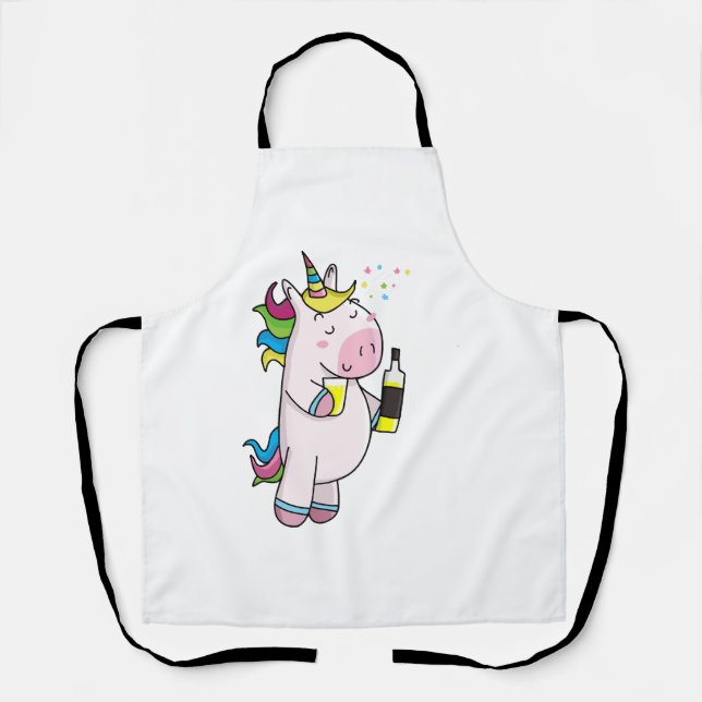 Drunk Unicorn   Apron (Front)