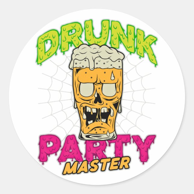 Drunk Zombie Sticker (Front)