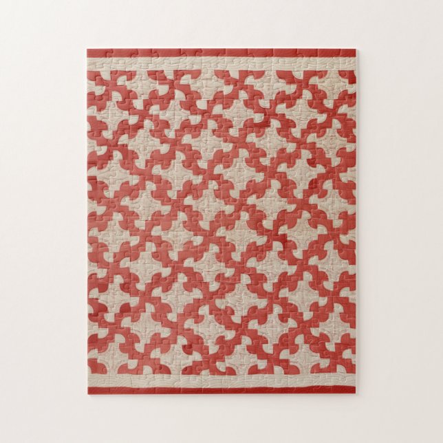 Drunkard’s Path quilt Jigsaw Puzzle (Vertical)