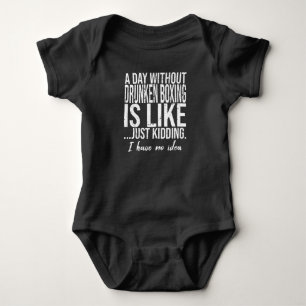 Drunken Boxing funny sports gift Baby Bodysuit