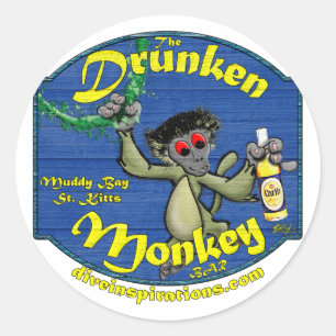 Drunken Monkey Bar Sticker