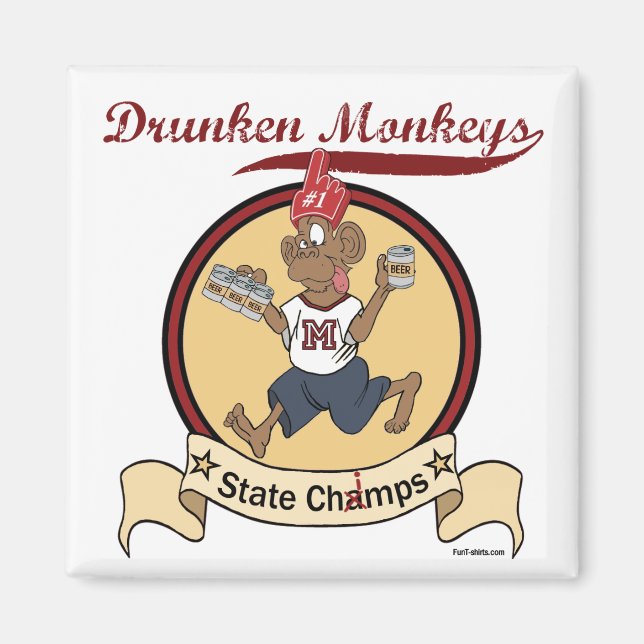 Drunken Monkeys magnet (Front)
