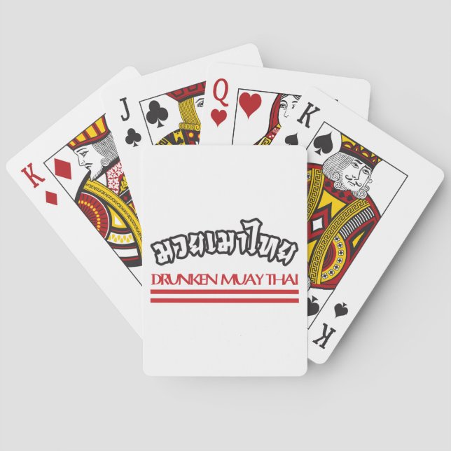 Drunken Muay Thai Playing Cards (Back)
