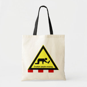 Drunken people crossing ⚠ Thai Sign ⚠ Tote Bag