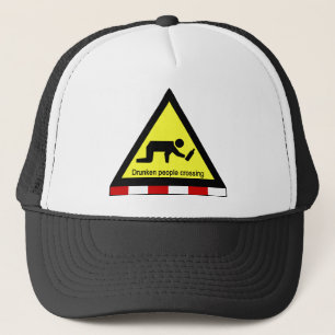 Drunken people crossing ⚠ Thai Sign ⚠ Trucker Hat
