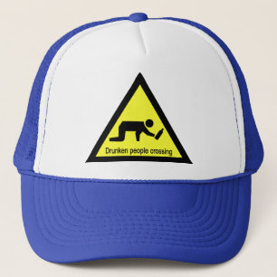 Drunken people crossing ⚠ Thai Sign ⚠ Trucker Hat