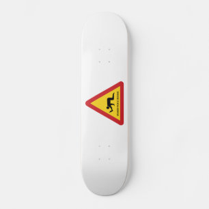 DRUNKEN PEOPLE CROSSING TRAFFIC SIGN SKATEBOARD