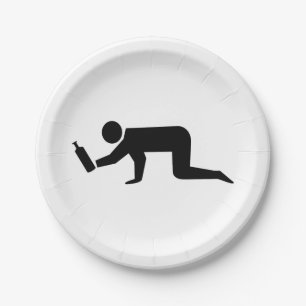 Drunken People Paper Plate