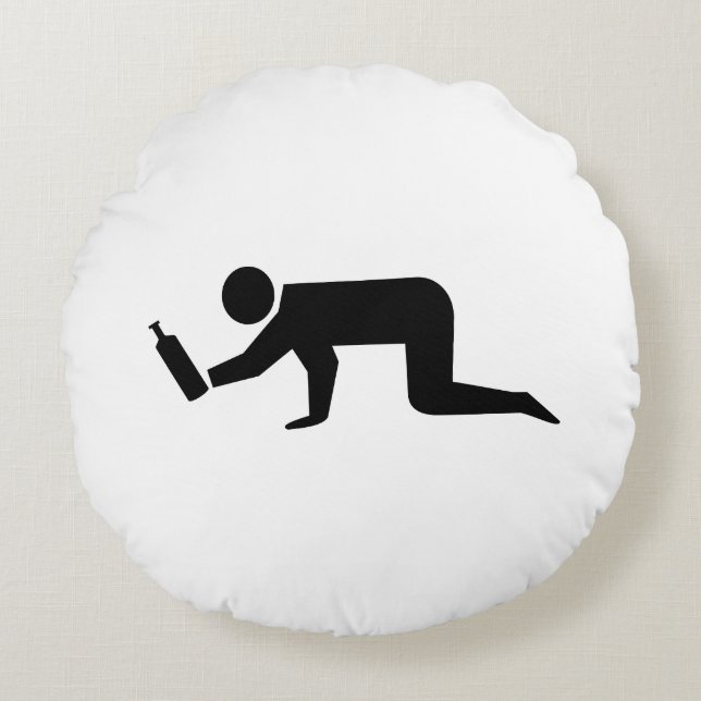 Drunken People Round Cushion (Front)