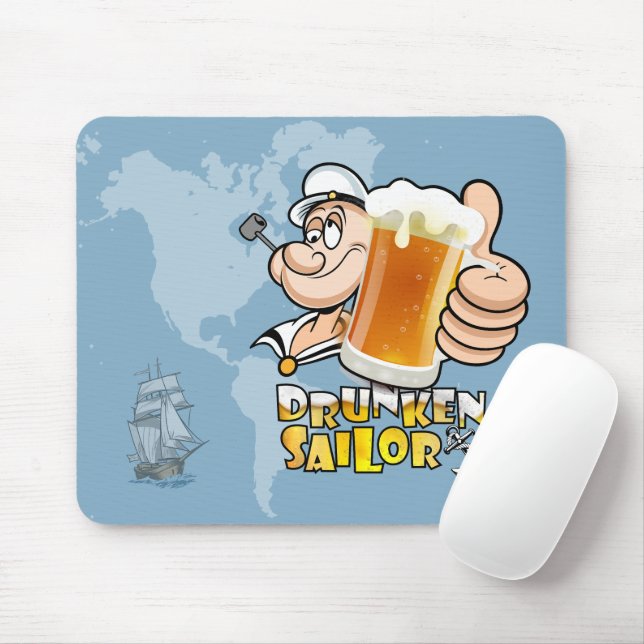 Drunken Sailor | Mouse Mat (With Mouse)