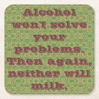 Drunken Sayings Square Paper Coaster