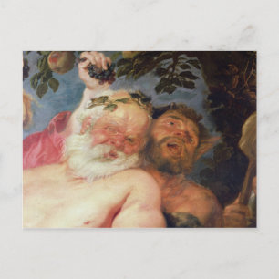Drunken Silenus Supported by Satyrs, c.1620 Postcard