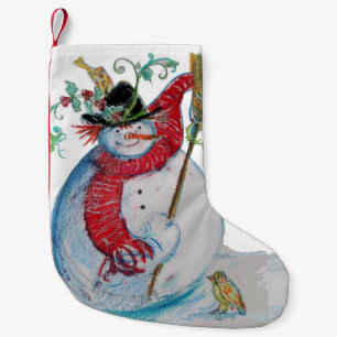 DRUNKEN SNOWMAN SMALL CHRISTMAS STOCKING
