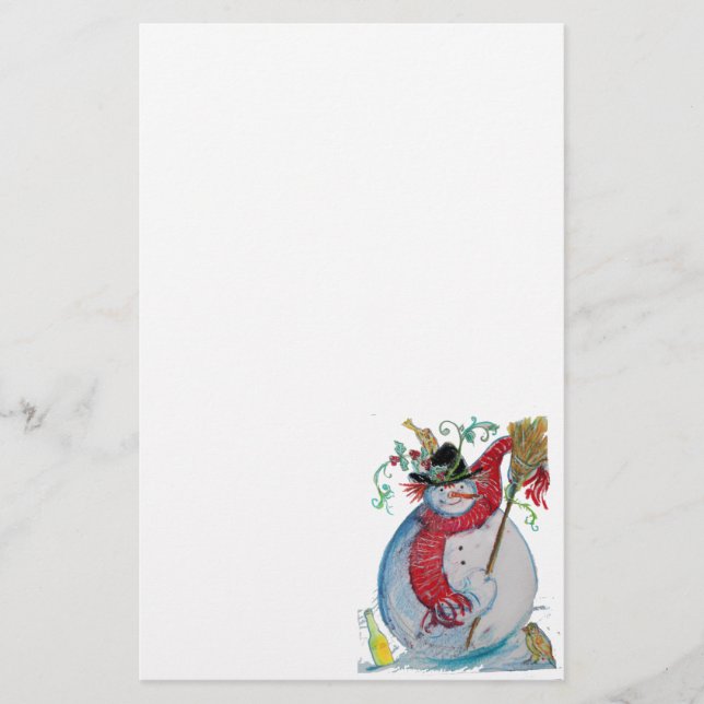 DRUNKEN SNOWMAN STATIONERY (Front)