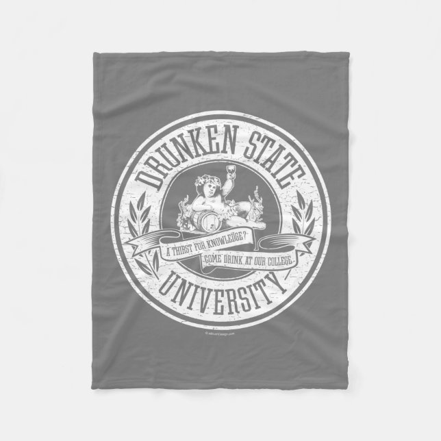Drunken State University Fleece Blanket (Front)