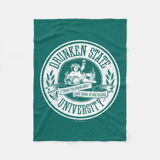 Drunken State University Fleece Blanket (Front)