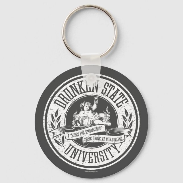 Drunken State University Key Ring (Front)