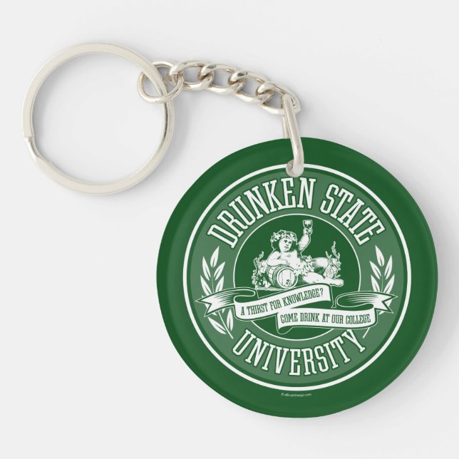 Drunken State University Key Ring (Front)