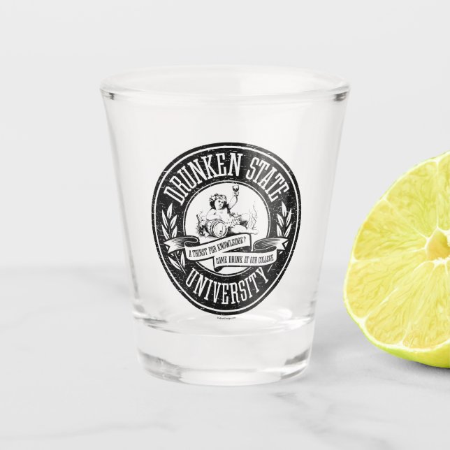 Drunken State University Shot Glass (Front)