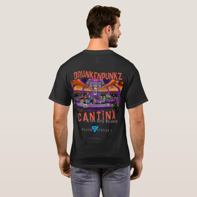 DrunkenPunkz Cantina - Dirty Wormhole - Station 5 T-Shirt (Back Full)